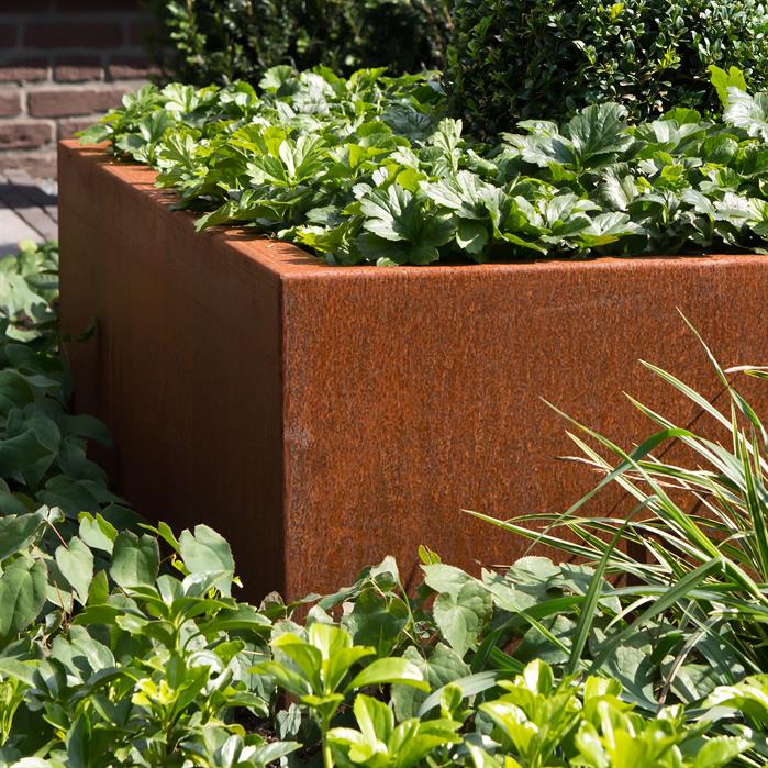 Plantenbak cortenstaal 140x140x40cm-6