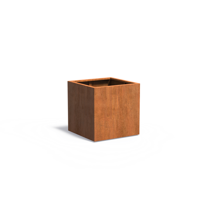 Plantenbak zonder bodem van cortenstaal maat 120x120x40cmLxBxH