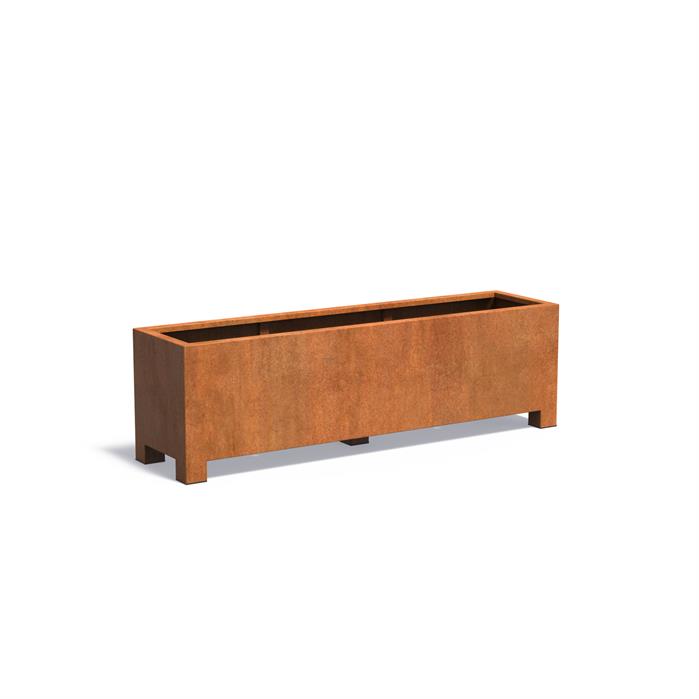 plantenbak cortenstaal op poten 200x50x60cm