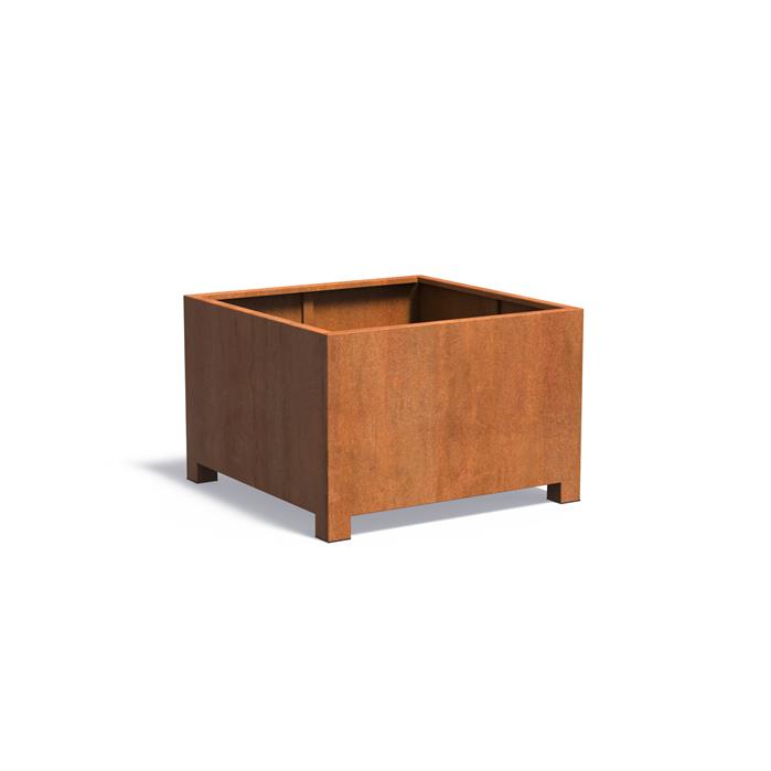 120x120x80cm cortenstalen plantenbak op poten