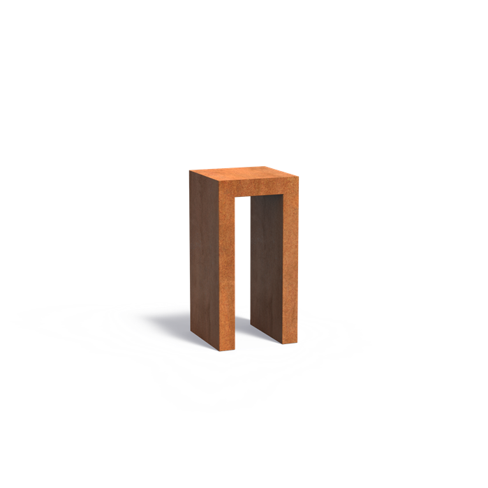 U Sokkel Cortenstaal 50 x 50 x 100cm LXBXH