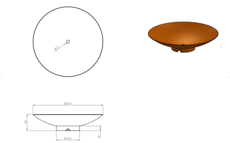 Vuurschaal Staal 60cm