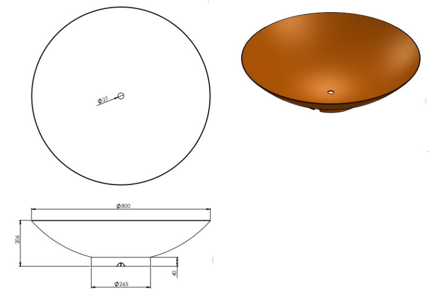 Vuurschaal Staal 80cm